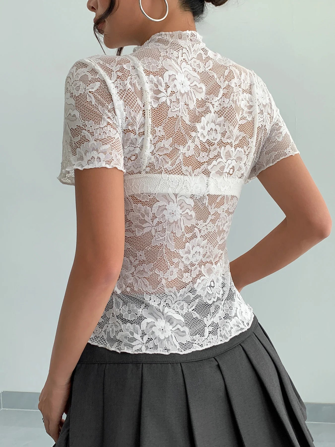 Floral Lace Mesh Top