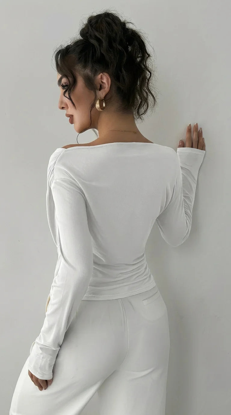 Ruched Off-Shoulder Top