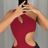 One-Shoulder Cut-Out Statement Bodysuit