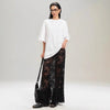 Women's Sheer Floral Lace Maxi Skirt