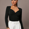 Women's Ruched Wrap Sweetheart Neck Bodysuit