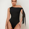 Women's One-Shoulder Tie Detail Bodysuit