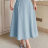 Women's High-Waist A-Line Midi Skirt