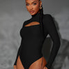 High Neck Cut-Out Long Sleeve Bodysuit