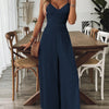 Textured Wide-Leg Cami Jumpsuit