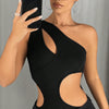 One-Shoulder Cut-Out Statement Bodysuit