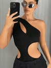 One-Shoulder Cut-Out Statement Bodysuit