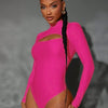 High Neck Cut-Out Long Sleeve Bodysuit