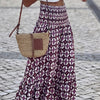 Women's Geometric Print Smocked Maxi Skirt