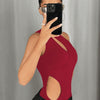 One-Shoulder Cut-Out Statement Bodysuit