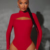 High Neck Cut-Out Long Sleeve Bodysuit