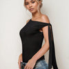 Women's One-Shoulder Tie Detail Bodysuit