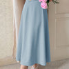 Women's High-Waist A-Line Midi Skirt