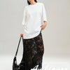 Women's Sheer Floral Lace Maxi Skirt