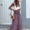 Women's Geometric Print Smocked Maxi Skirt