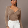 Women's Ruched Wrap Sweetheart Neck Bodysuit