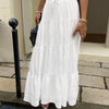 Women's Tiered Drawstring Maxi Skirt