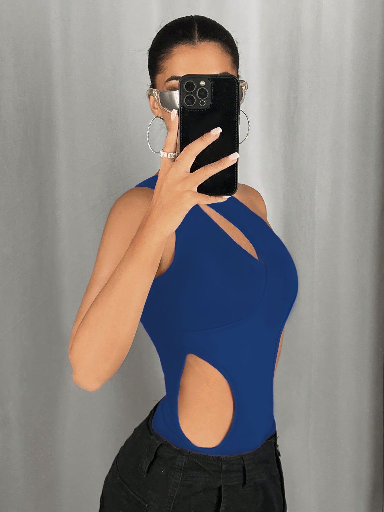 One-Shoulder Cut-Out Statement Bodysuit