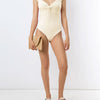 Twist Front Sweetheart Neck Bodysuit