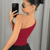 One-Shoulder Cut-Out Statement Bodysuit