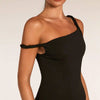 Women's One-Shoulder Twist Strap Bodysuit