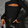 High Neck Cut-Out Long Sleeve Bodysuit