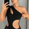 One-Shoulder Cut-Out Statement Bodysuit