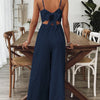 Textured Wide-Leg Cami Jumpsuit