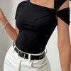 Women's Twist Detail One-Shoulder Bodysuit