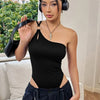 Women's One-Shoulder Ring Detail Bodysuit