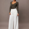 Women's Ruched Wrap Sweetheart Neck Bodysuit