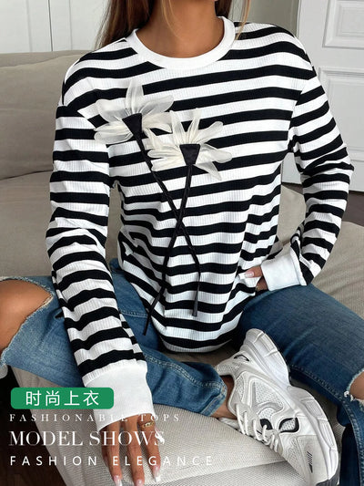 Daisy Stripe Knit Top