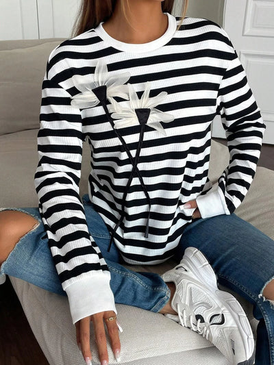 Daisy Stripe Knit Top
