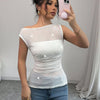Lace Ribbed Top