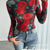 Scarlet Rose Mesh Top