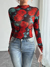 Scarlet Rose Mesh Top