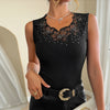 Crystal Lace Neck Top