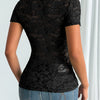 Floral Lace Ruched Top