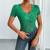 Floral Lace Ruched Top