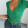 Floral Lace Ruched Top
