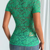 Floral Lace Ruched Top