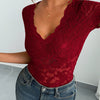 Floral Lace Ruched Top