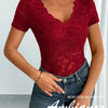 Floral Lace Ruched Top