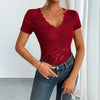 Floral Lace Ruched Top