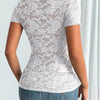 Floral Lace Ruched Top