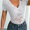 Floral Lace Ruched Top