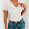 Scallop Lace Fitted Top