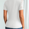 Lace Trim Ribbed Top