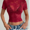 Floral Lace Mesh Top