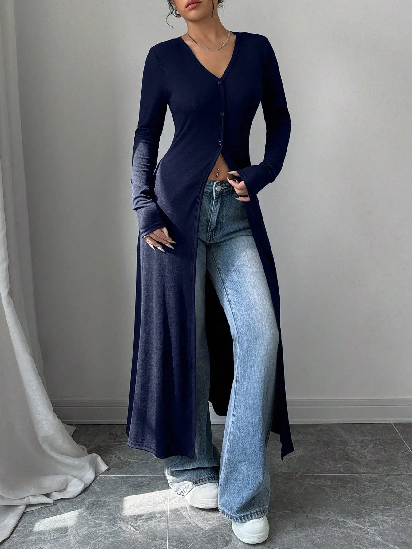 Longline Split Front Top